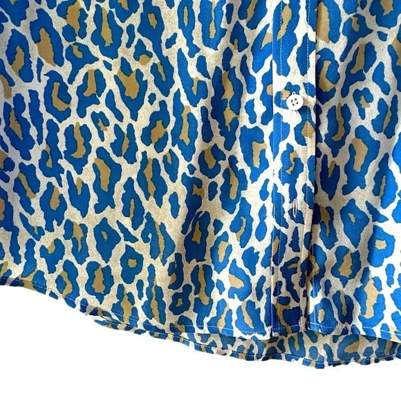 EQUIPMENT FEMME | NWOT | SLEEVELESS SILK SHIRT DRESS ANIMAL PRINT | SIZE: LARGE - Picture 6 of 11